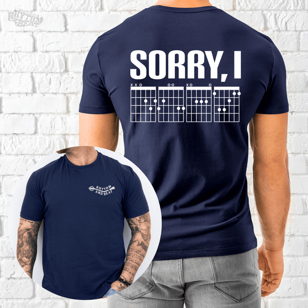 Printify T-Shirt Navy / S I Only Speak Guitar Chords T-Shirt