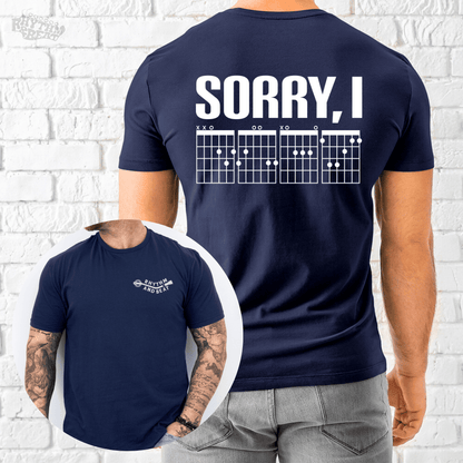 Printify T-Shirt Navy / S I Only Speak Guitar Chords T-Shirt