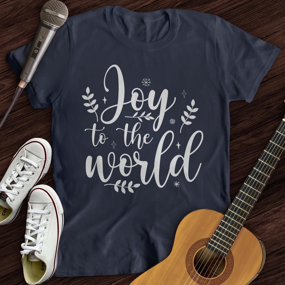 Printify T-Shirt Navy / S Joy To The World T-Shirt