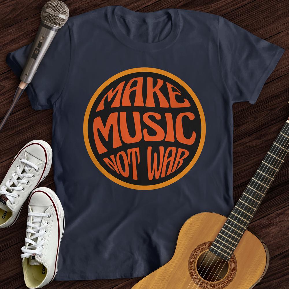 Printify T-Shirt Navy / S Make Music Groovy T-Shirt