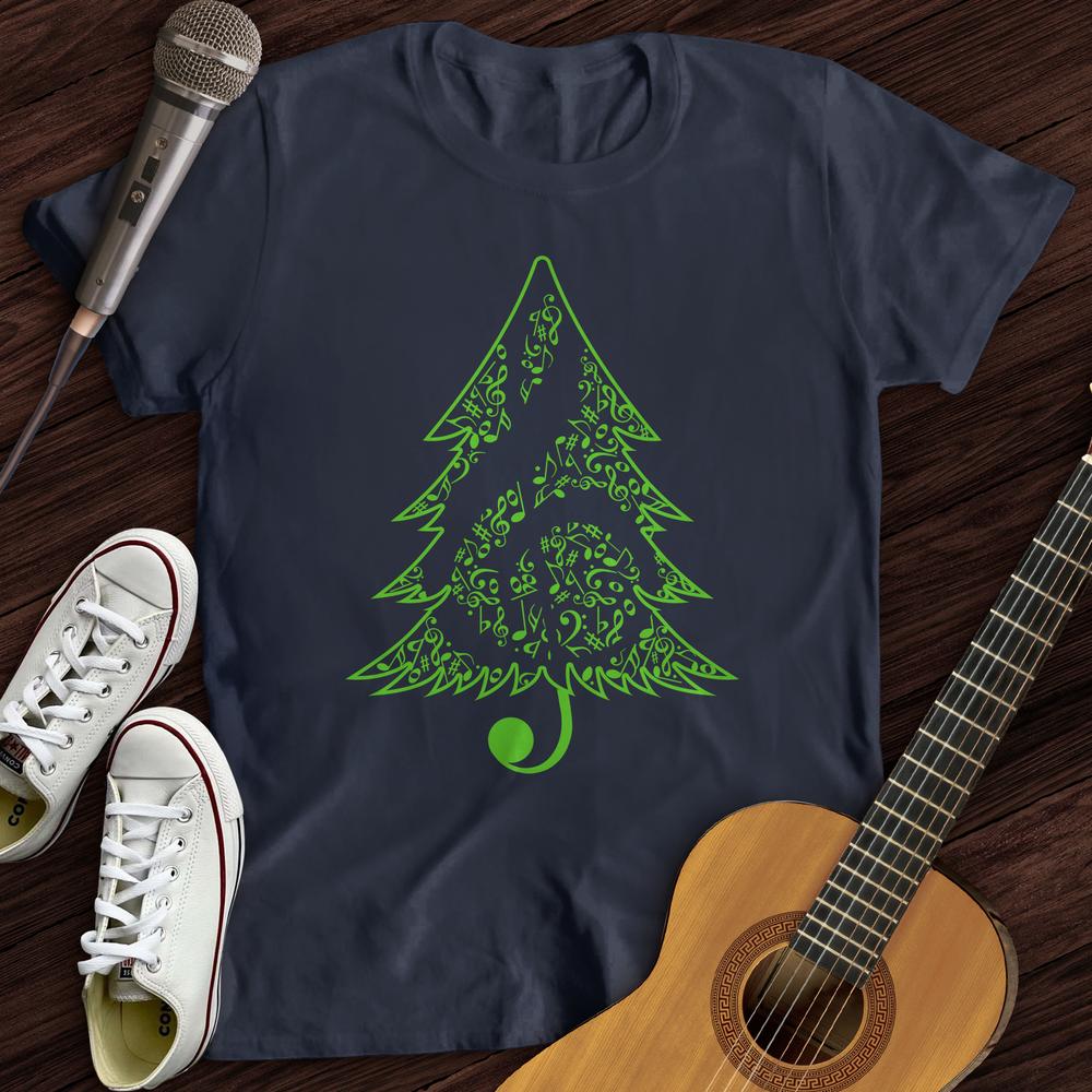 Printify T-Shirt Navy / S Merry Christmas Tree T-Shirt