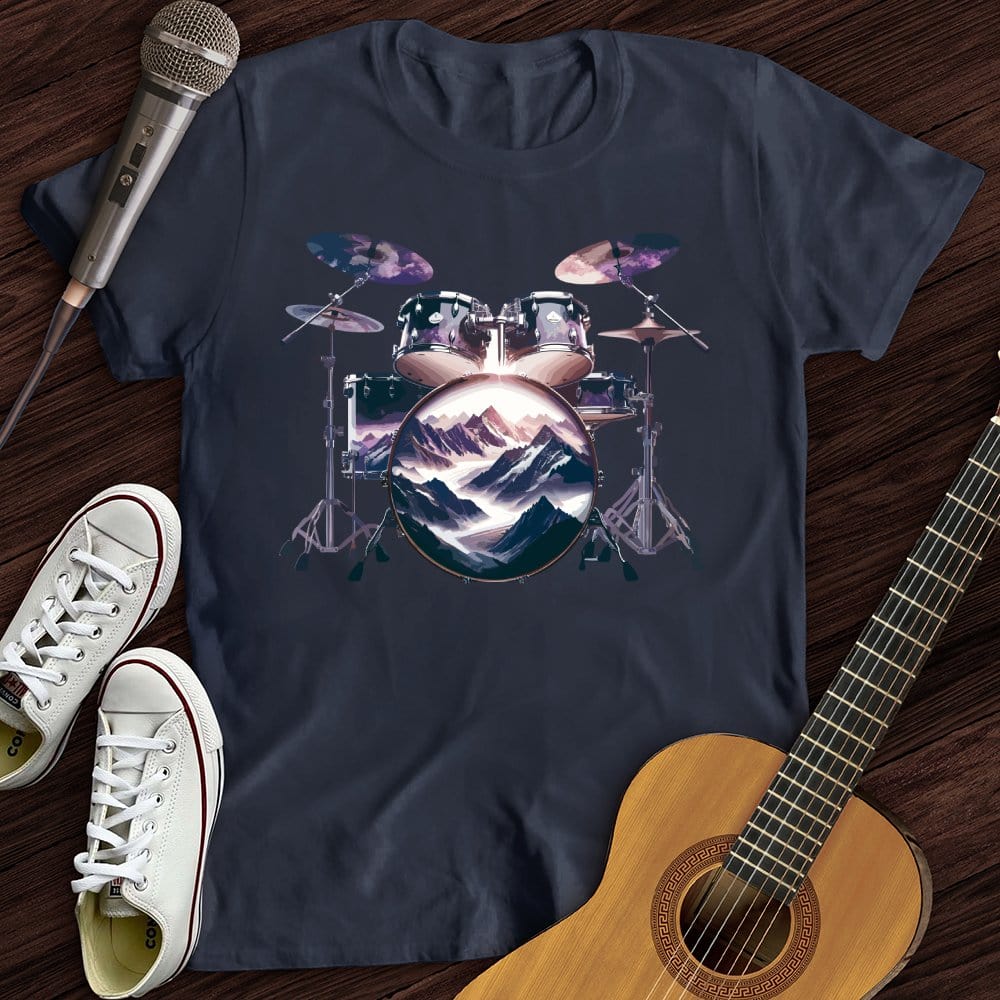 Printify T-Shirt Navy / S Mountain Beat T-Shirt