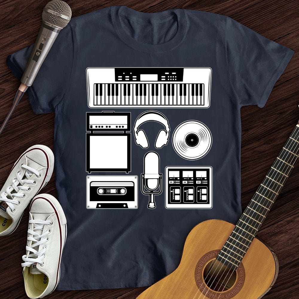 Printify T-Shirt Navy / S Music Tools T-Shirt
