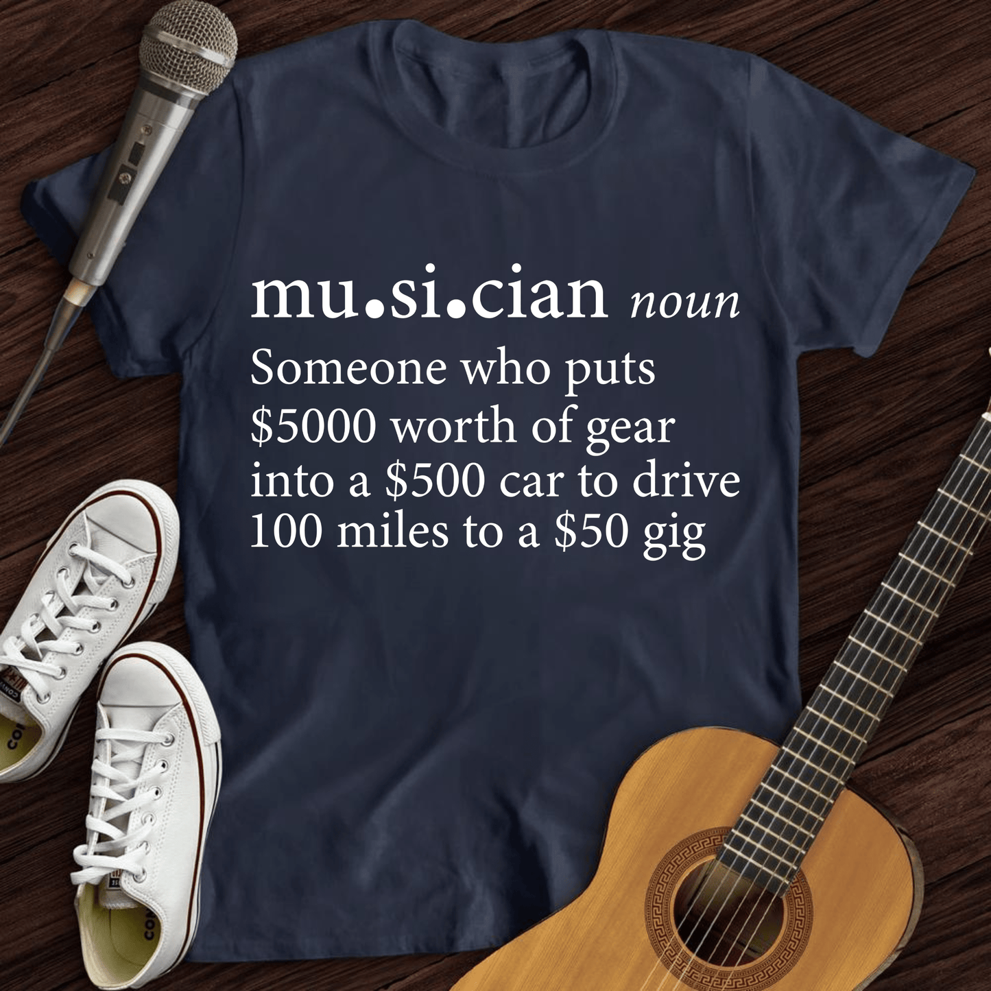 Printify T-Shirt Navy / S Musician Definition T-Shirt