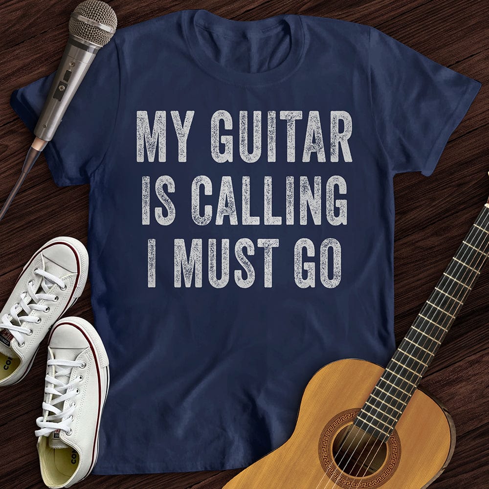 Printify T-Shirt Navy / S My Guitar Is Calling T-Shirt