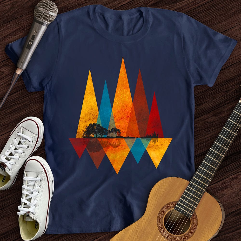 Printify T-Shirt Navy / S Nature Guitar T-Shirt