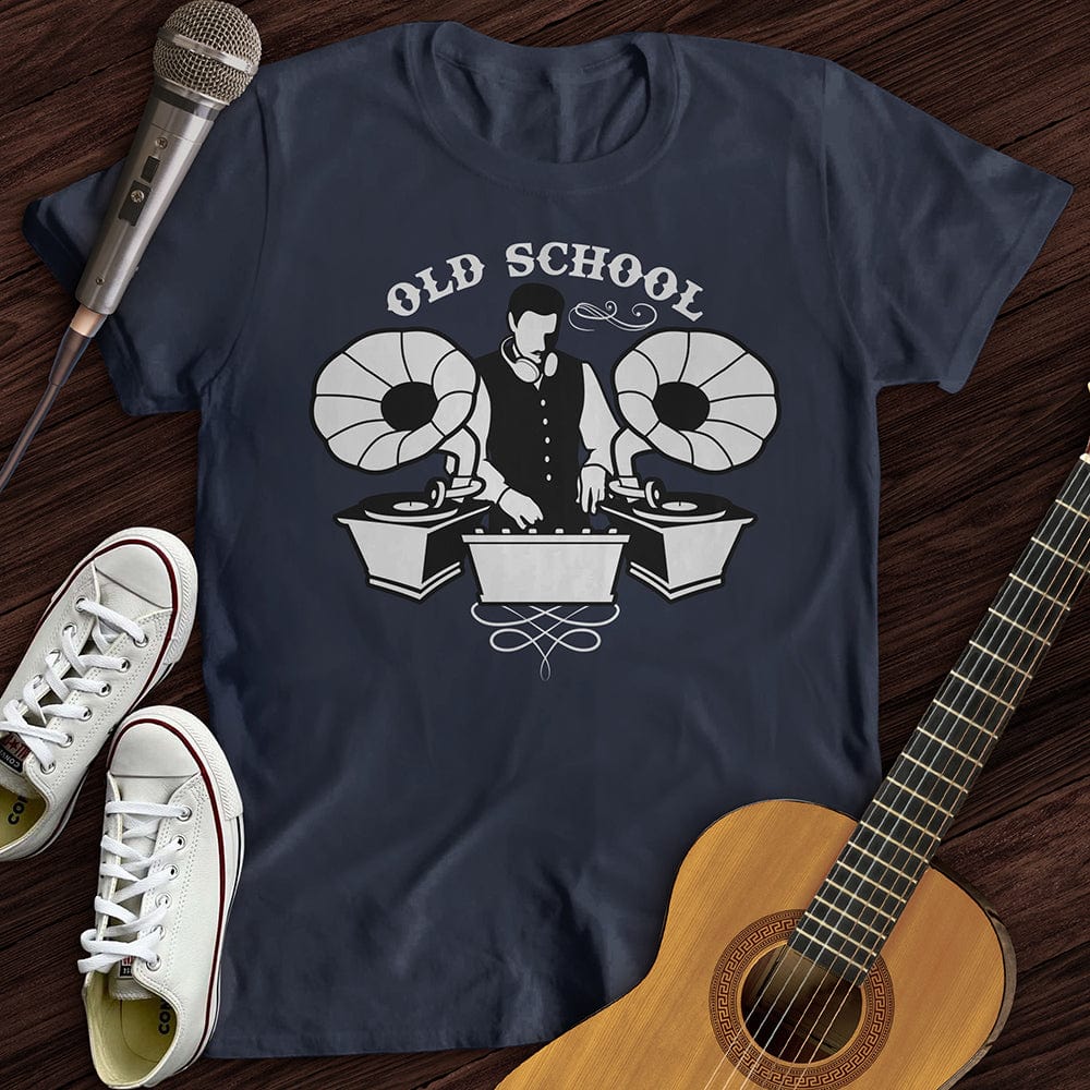 Printify T-Shirt Navy / S Old School T-Shirt
