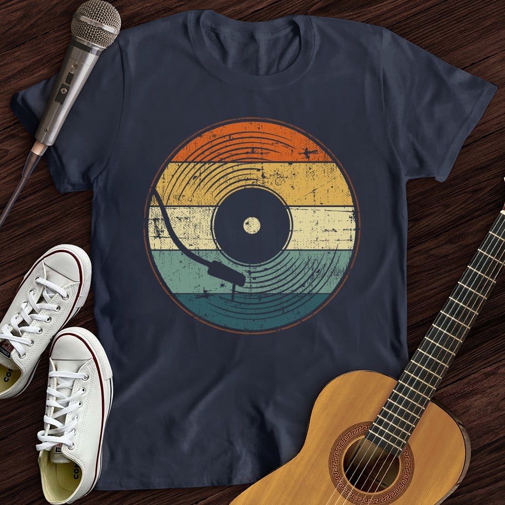 Printify T-Shirt Navy / S Retro Record T-Shirt