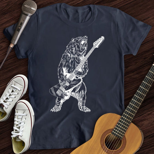 Printify T-Shirt Navy / S Rock and Roll Grizzly T-Shirt