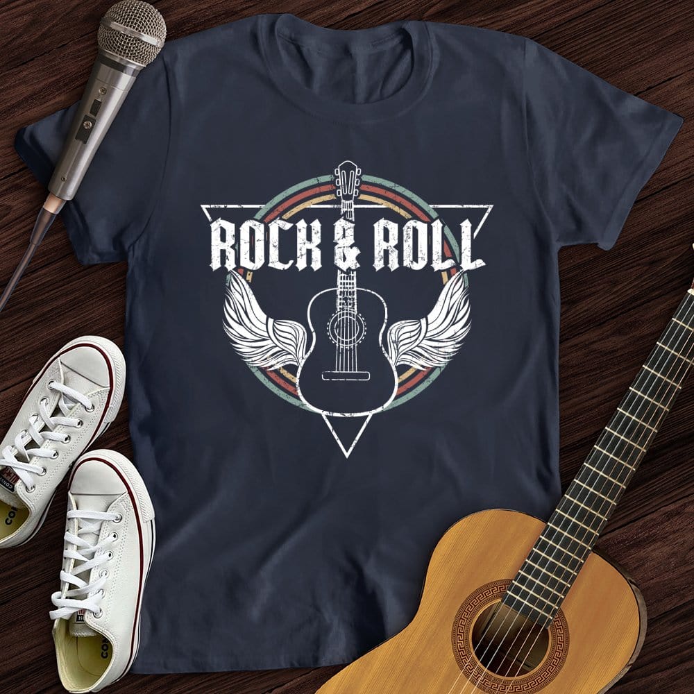 Printify T-Shirt Navy / S Rock and Roll T-Shirt