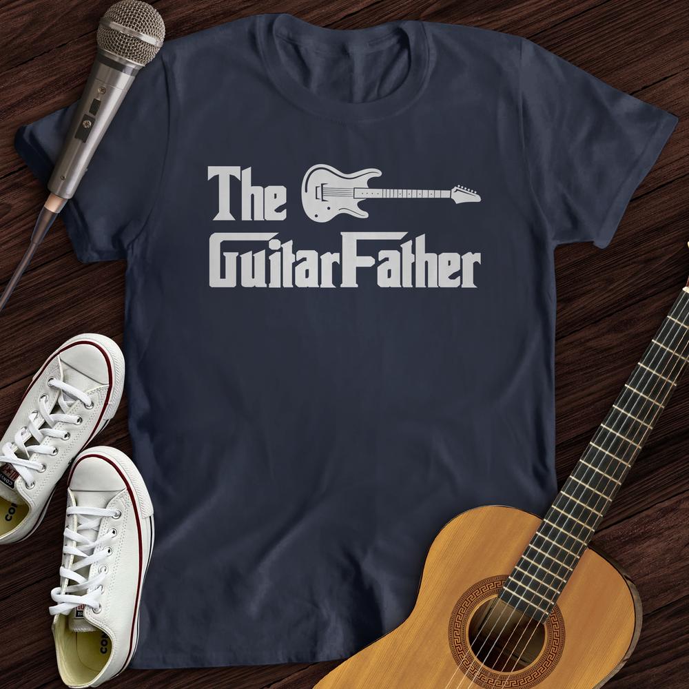 Printify T-Shirt Navy / S The Guitar Father T-Shirt
