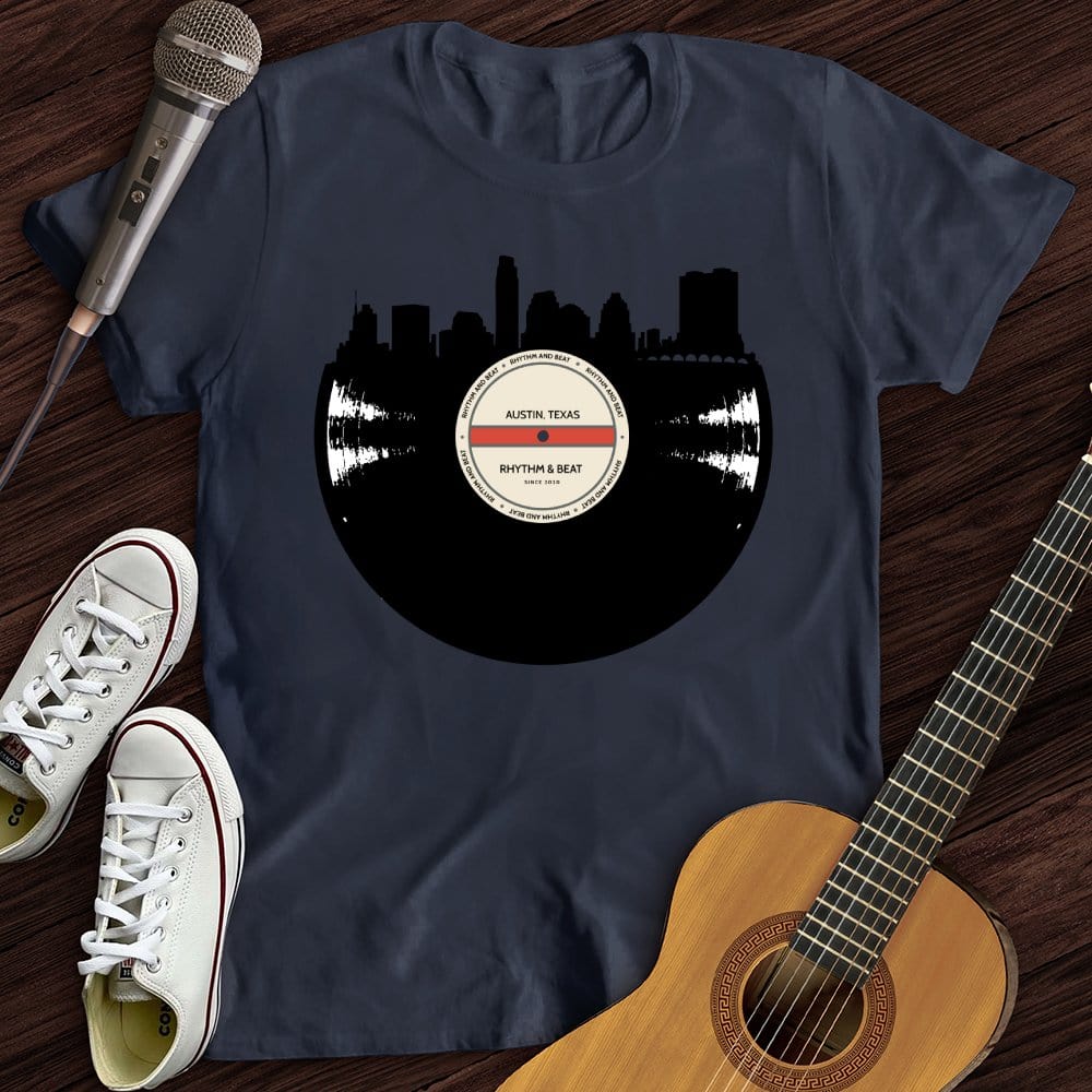 Printify T-Shirt Vinyl Skyline Austin T-Shirt