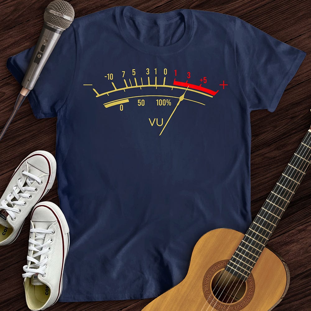 Printify T-Shirt Navy / S Vu Meter T-Shirt