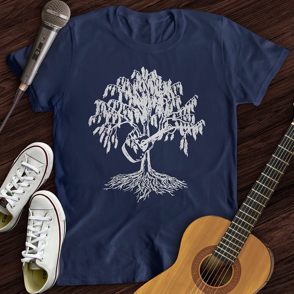 Printify T-Shirt Navy / S Weeping Willow Guitar T-Shirt