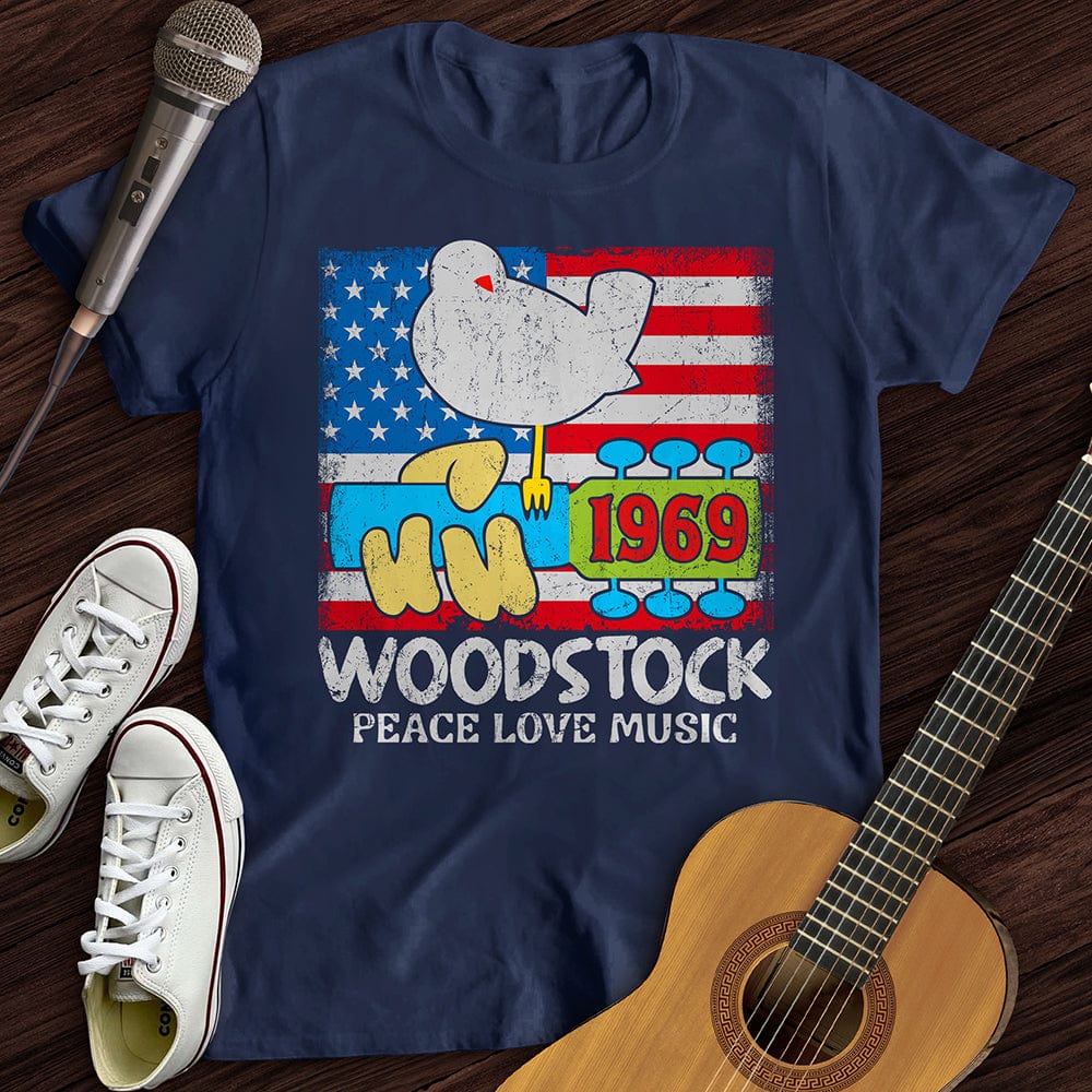 Printify T-Shirt Navy / S Woodstock 1969 T-Shirt