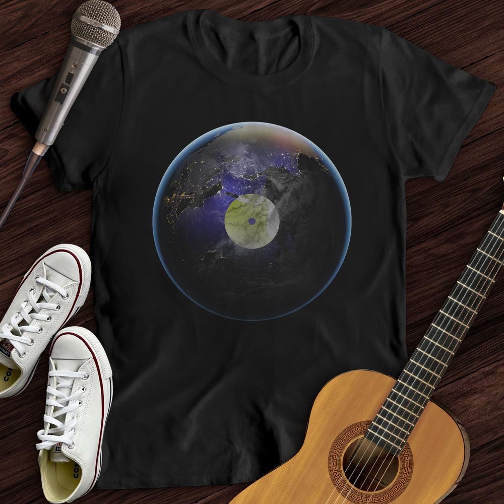 Printify T-Shirt Black / S Planet Record T-Shirt