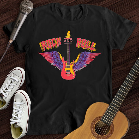 Printify T-Shirt Rock and Roll is Pink T-Shirt