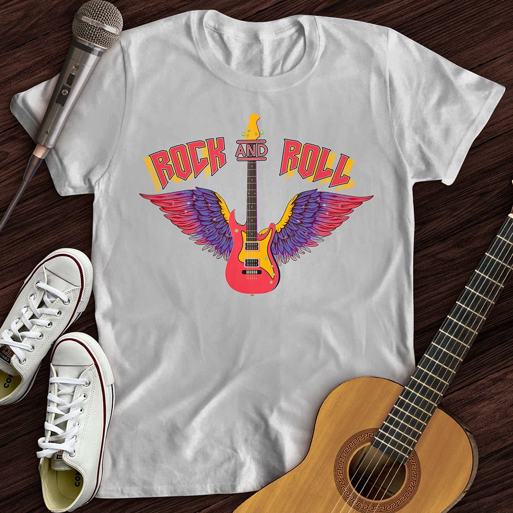 Printify T-Shirt Rock and Roll is Pink T-Shirt