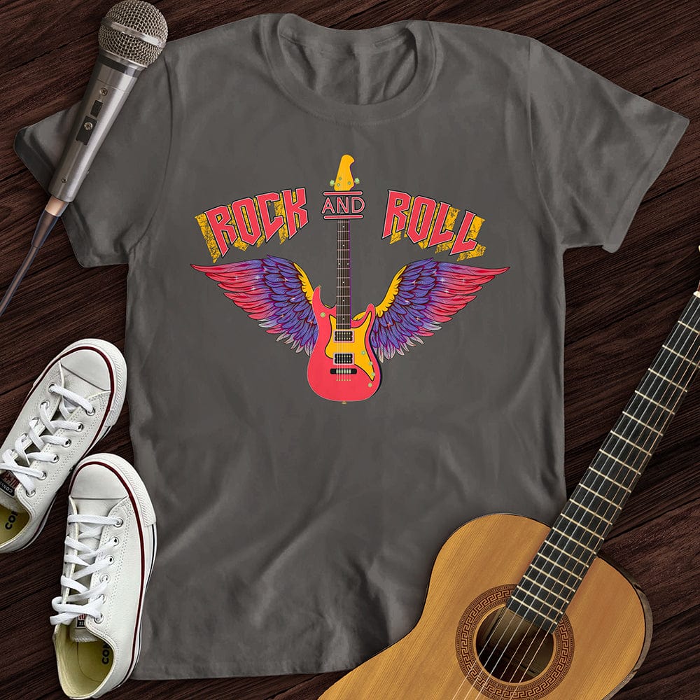 Printify T-Shirt Rock and Roll is Pink T-Shirt