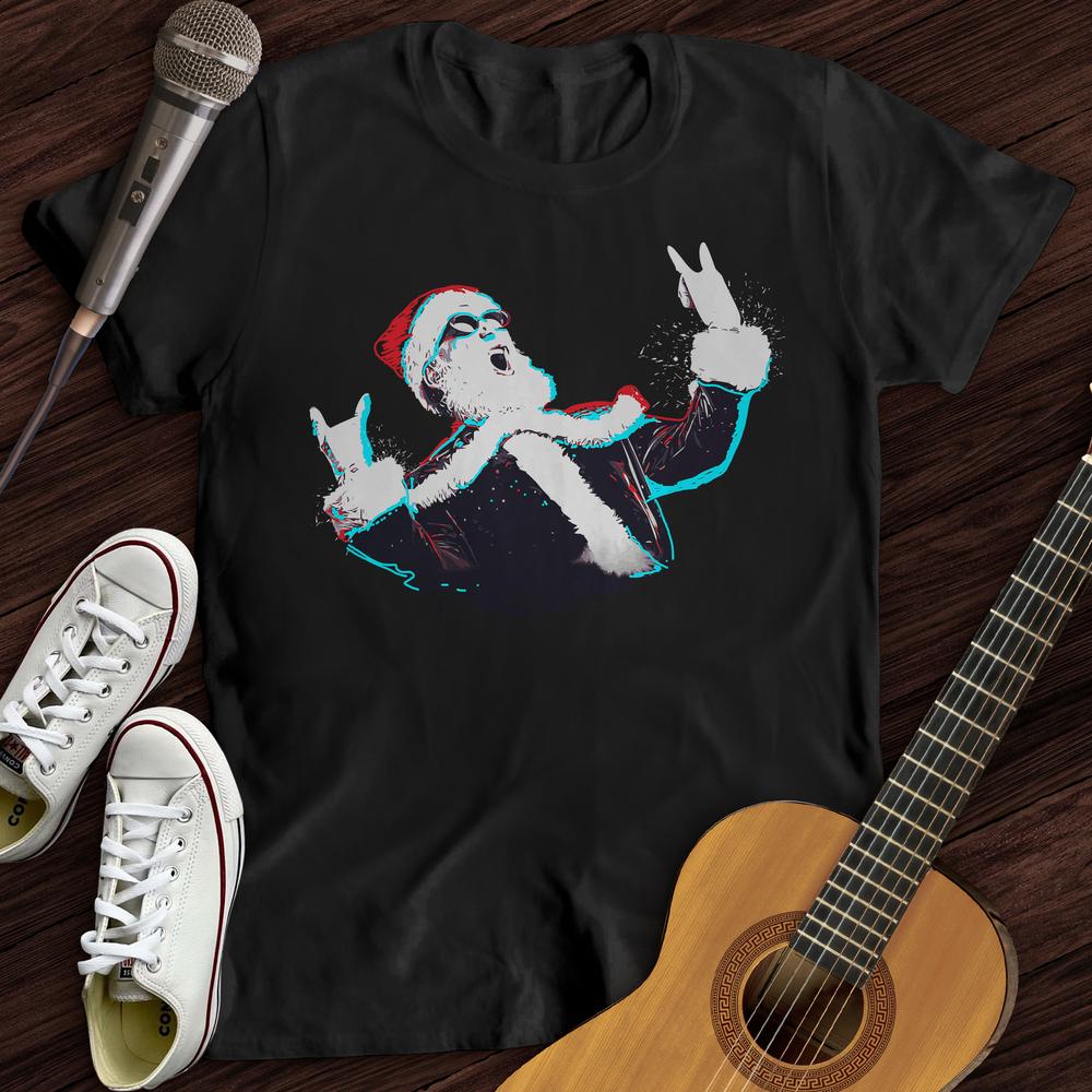 Printify T-Shirt Rock and Roll Santa T-Shirt