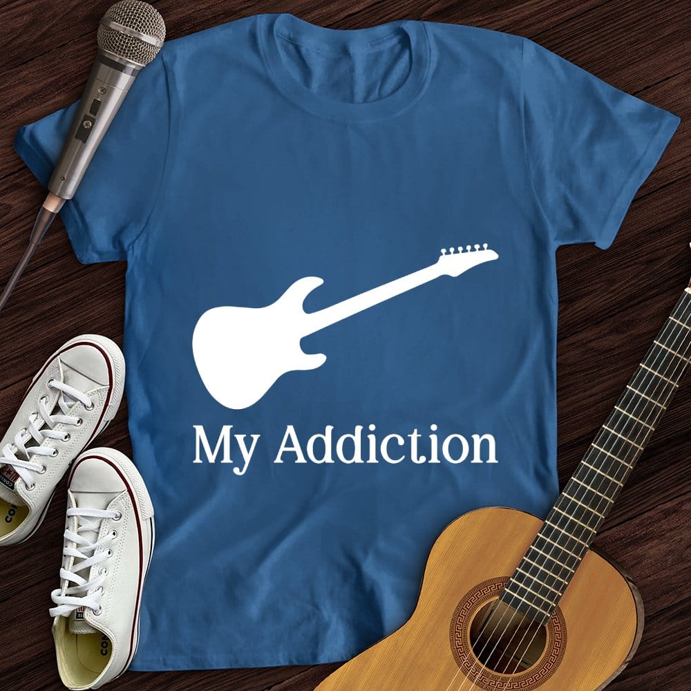 Printify T-Shirt Royal / S Addicted to Guitar T-Shirt