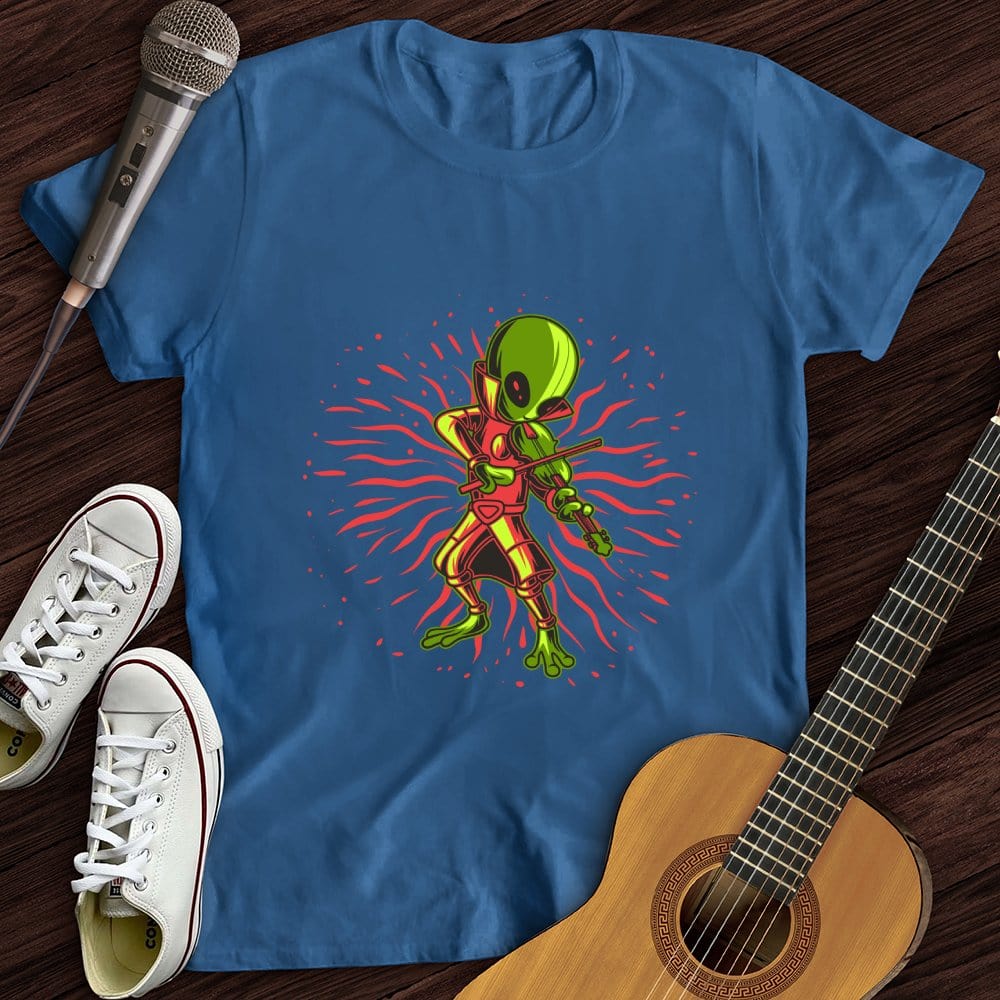 Printify T-Shirt Royal / S Alien Playing Violin T-Shirt