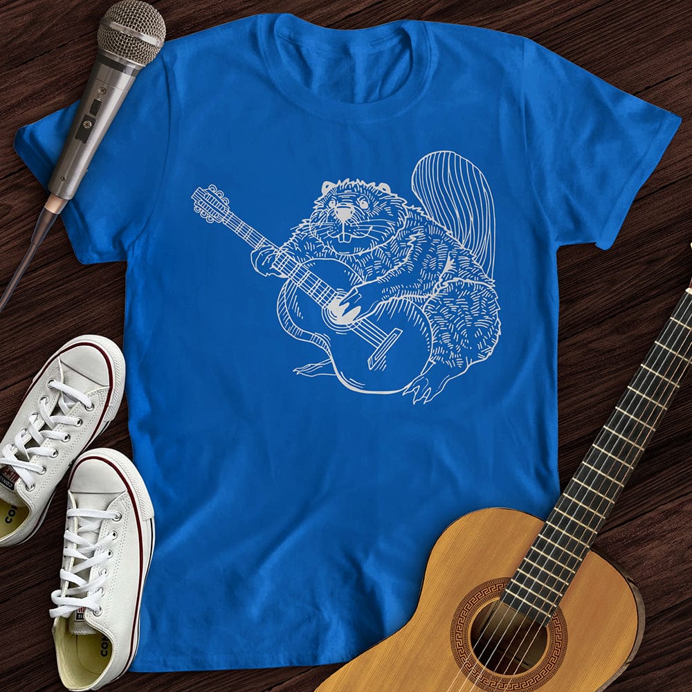 Printify T-Shirt Royal / S Beaver Guitar T-Shirt