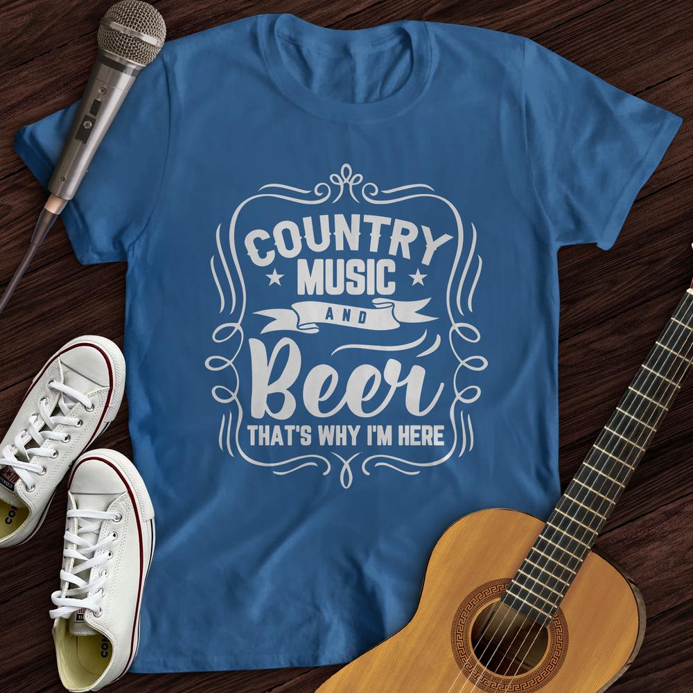 Printify T-Shirt Royal / S Beer and Country T-Shirt