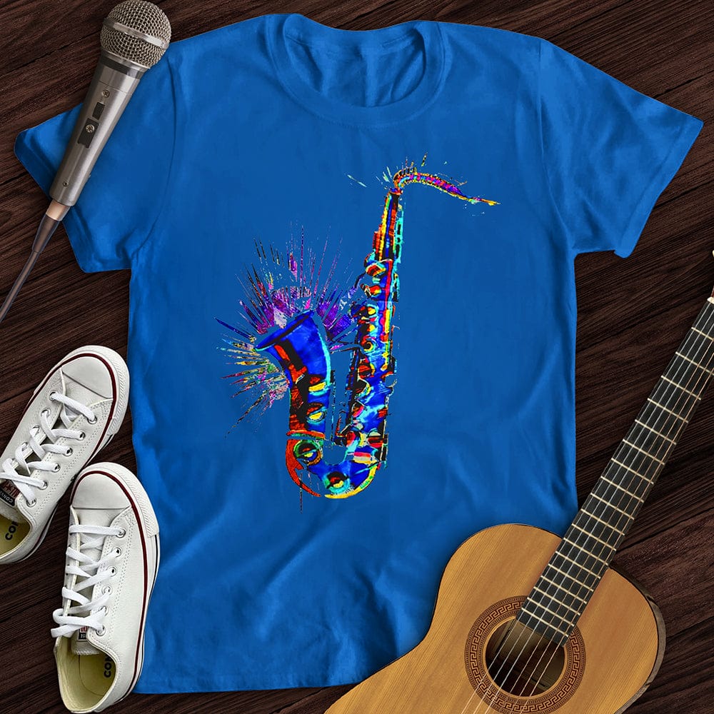 Printify T-Shirt Royal / S Blue Jazz Sax T-Shirt
