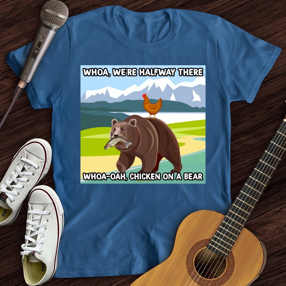 Printify T-Shirt Royal / S Chicken On A Bear T-Shirt