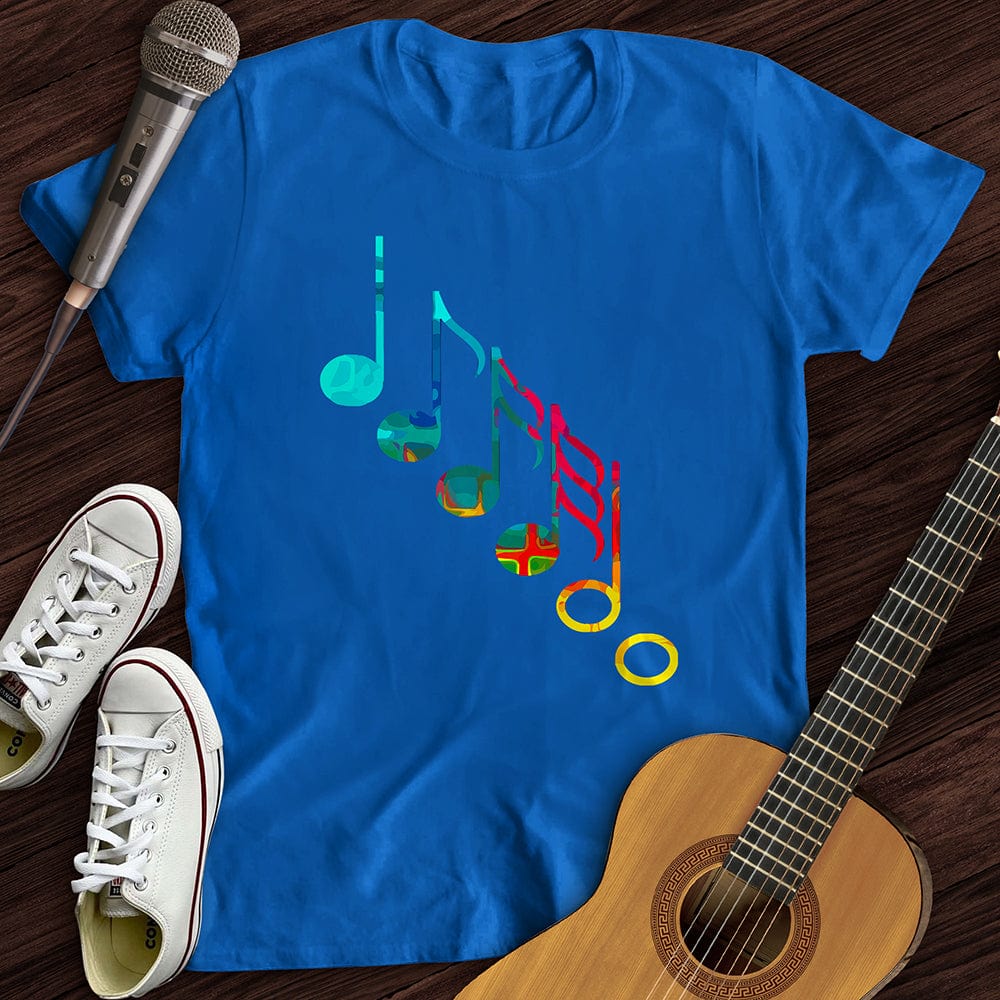 Printify T-Shirt Royal / S Colorful Music Notes T-Shirt