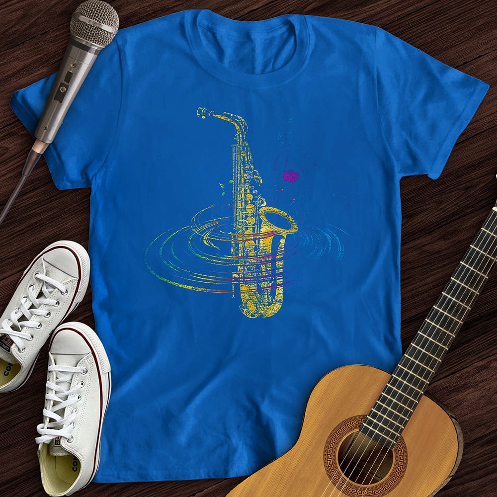 Printify T-Shirt Royal / S Colorful Sax T-Shirt