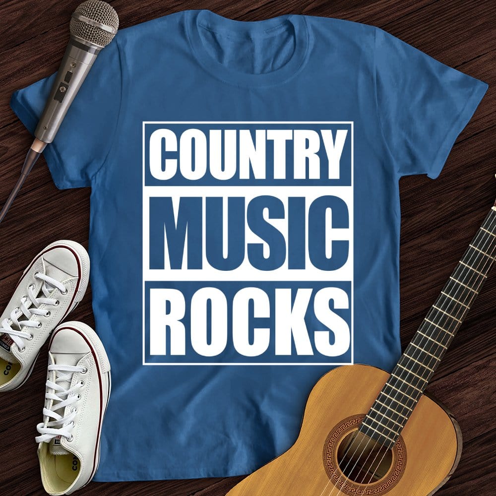 Printify T-Shirt Royal / S Country Music Rocks T-Shirt