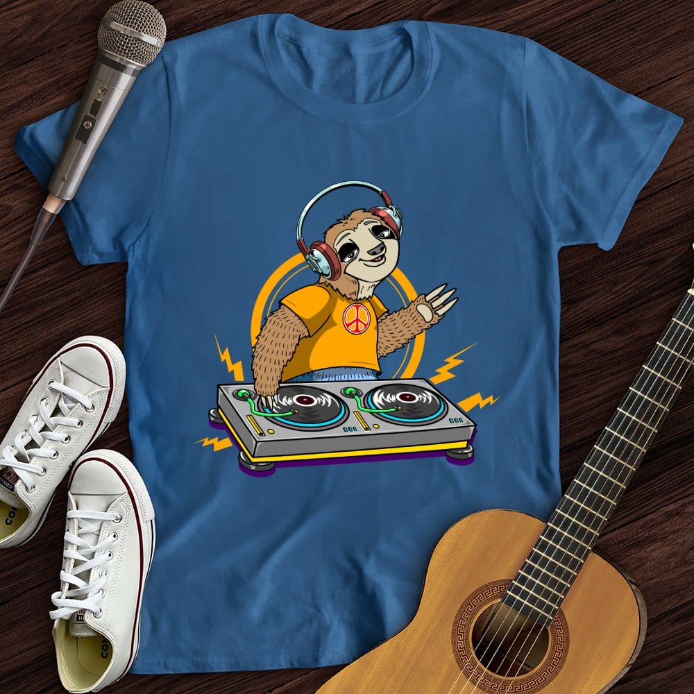 Printify T-Shirt Royal / S DJ Sloth T-Shirt
