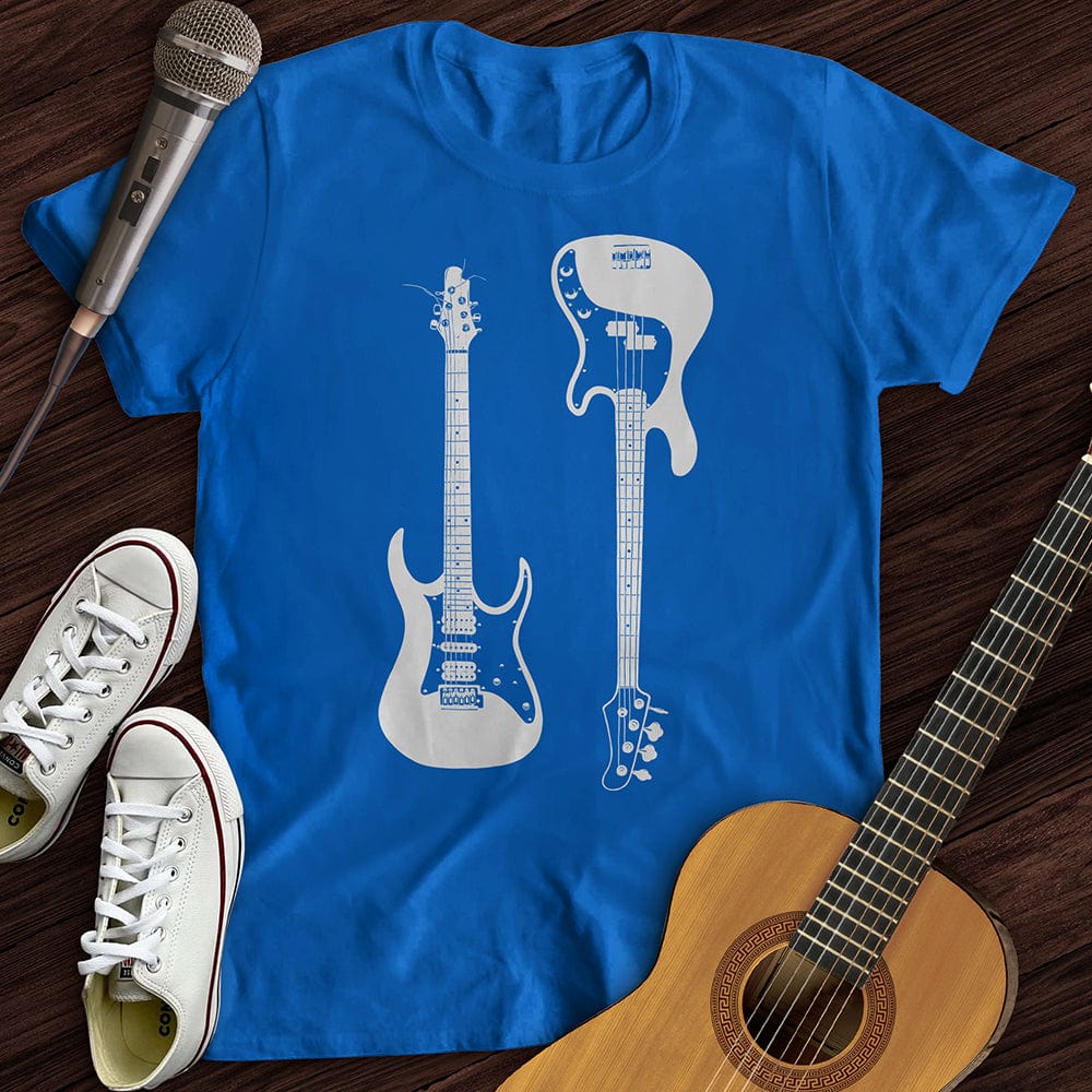 Printify T-Shirt Royal / S Electric and Bass Guitar T-Shirt