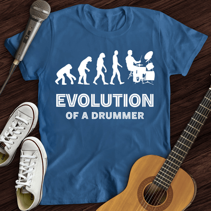 Printify T-Shirt Royal / S Evolution Of A Drummer T-Shirt