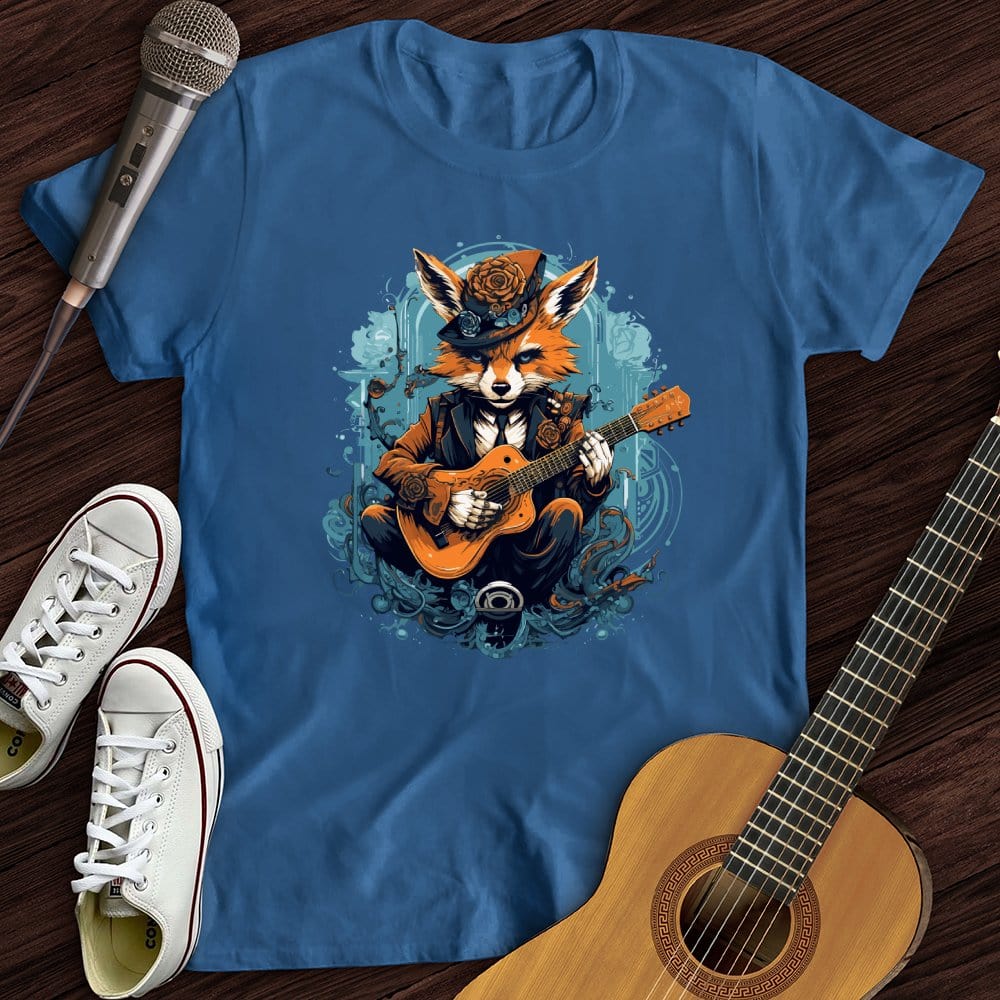 Printify T-Shirt Royal / S Fox Playing Guitar T-Shirt