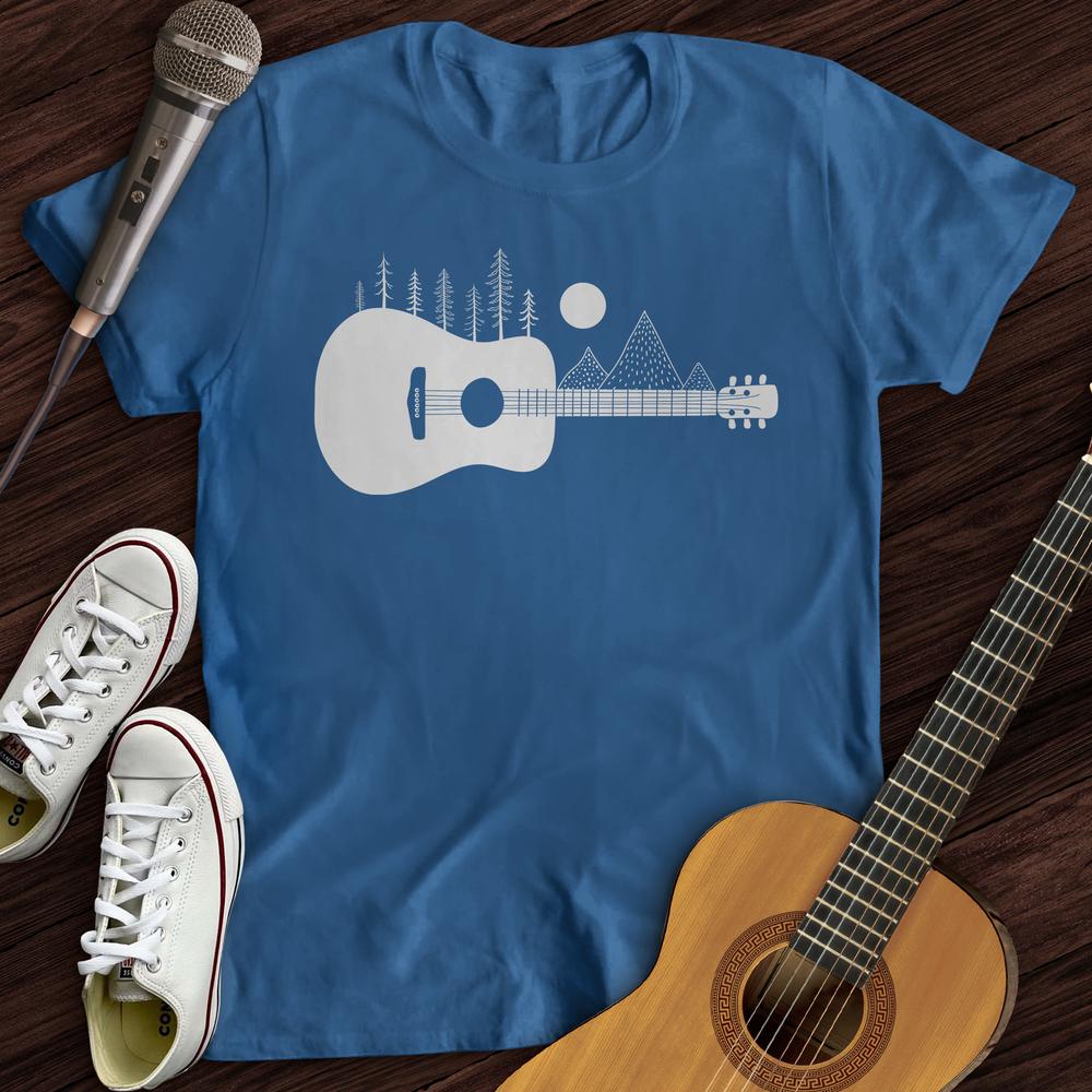 Printify T-Shirt Royal / S Guitar Mountain T-Shirt