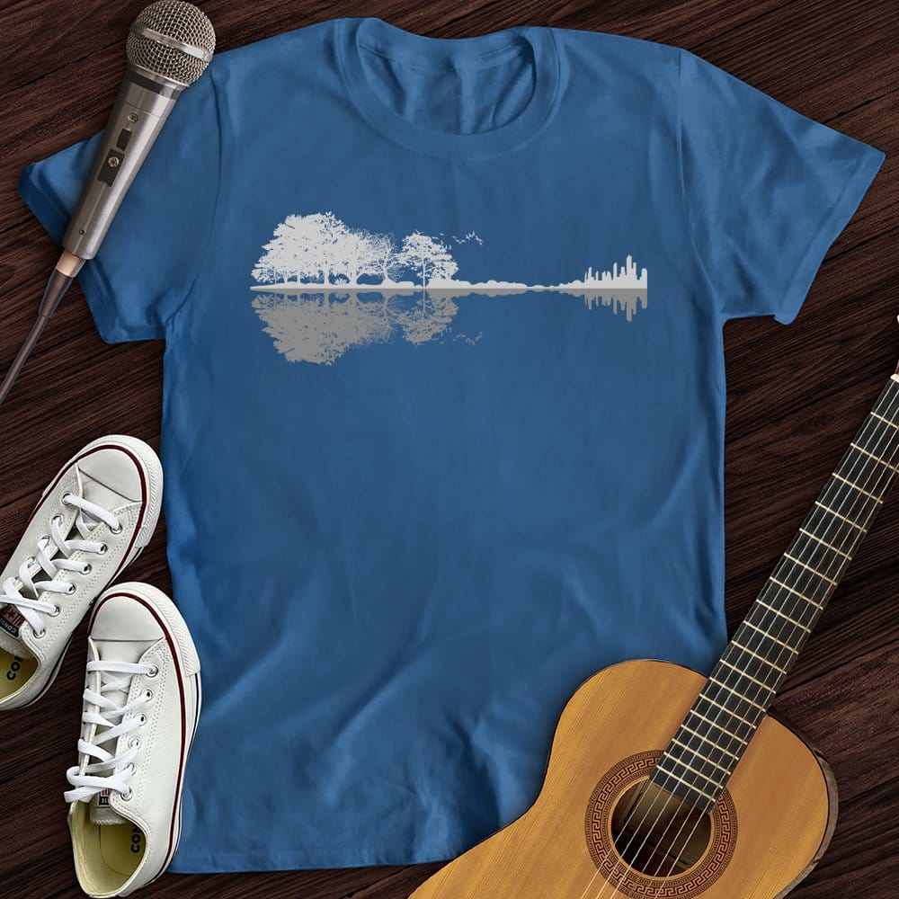Printify T-Shirt Royal / S Guitar Reflection T-Shirt