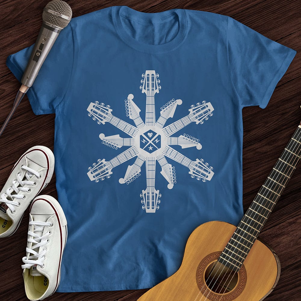 Printify T-Shirt Royal / S Guitar Snowflake T-Shirt