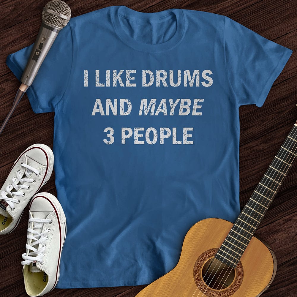 Printify T-Shirt Royal / S I Like Drums T-Shirt