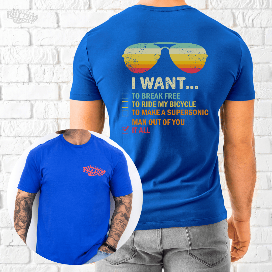 Printify T-Shirt Royal / S I Want T-Shirt