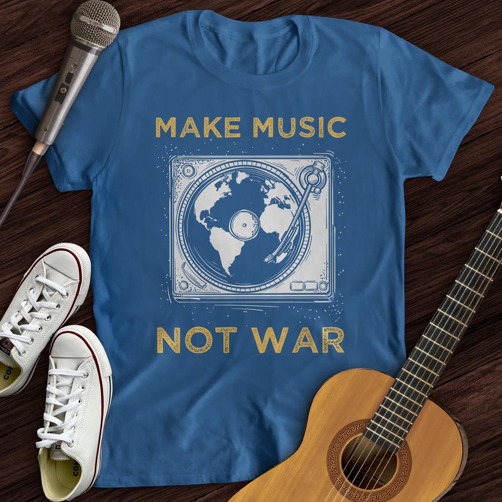 Printify T-Shirt Royal / S Make Music World T-Shirt