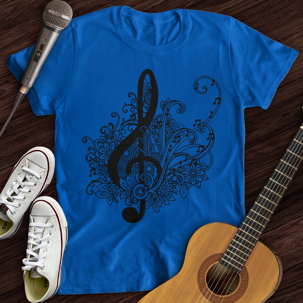 Printify T-Shirt Royal / S Mandala Music Note T-Shirt