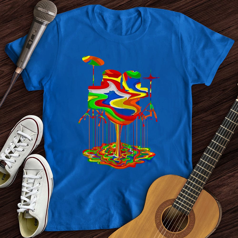 Printify T-Shirt Royal / S Melting Drums T-Shirt