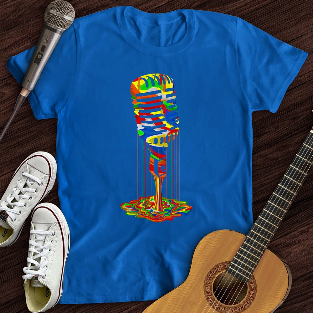 Printify T-Shirt Royal / S Melting Microphone T-Shirt