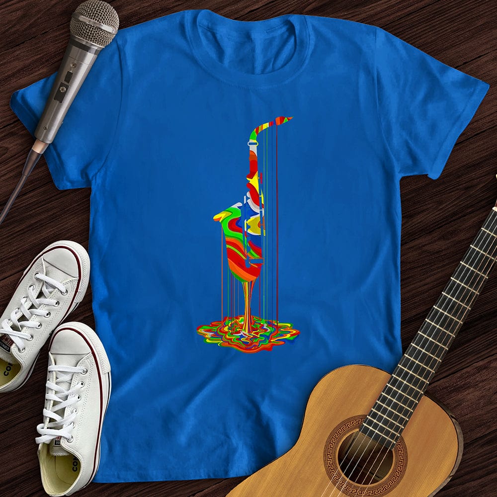 Printify T-Shirt Royal / S Melting Saxophone T-Shirt