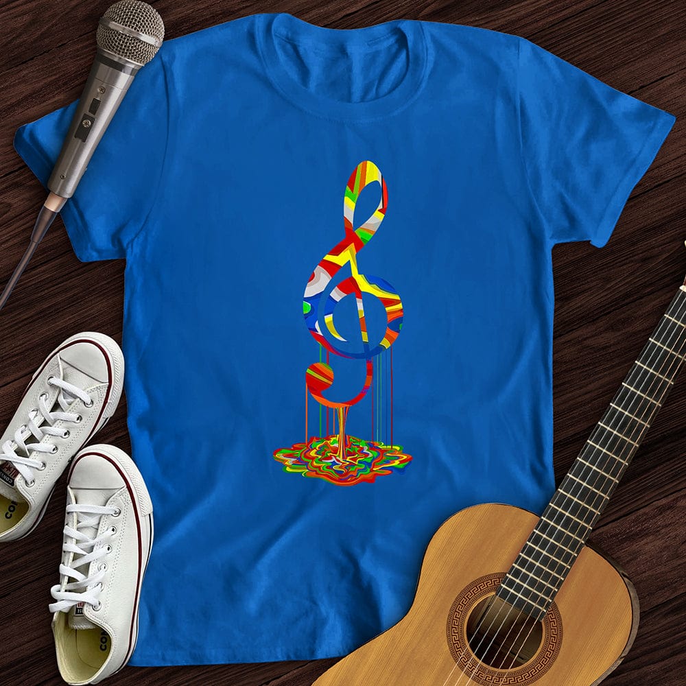 Printify T-Shirt Royal / S Melting Treble Clef T-Shirt