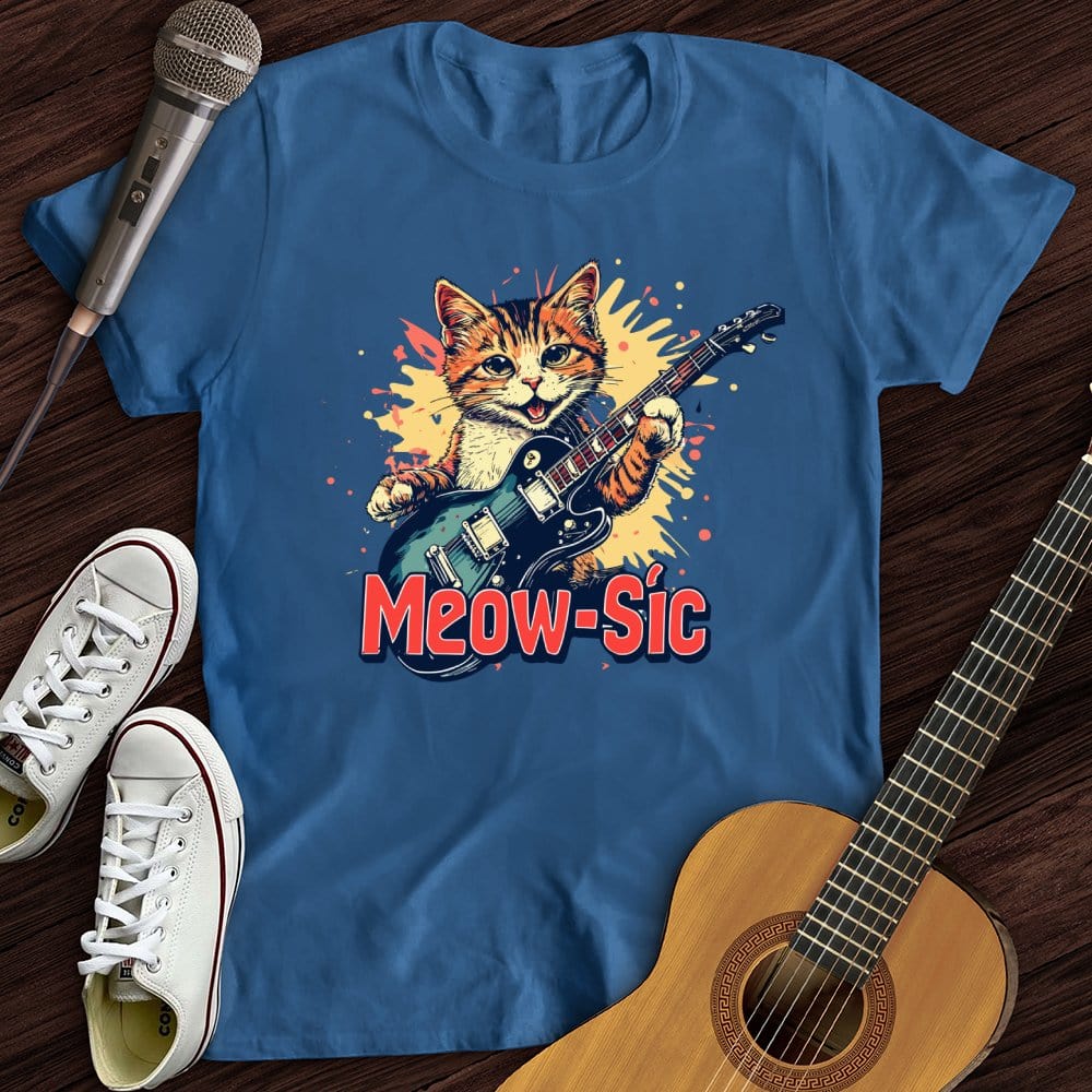 Printify T-Shirt Royal / S Meow-sic T-Shirt