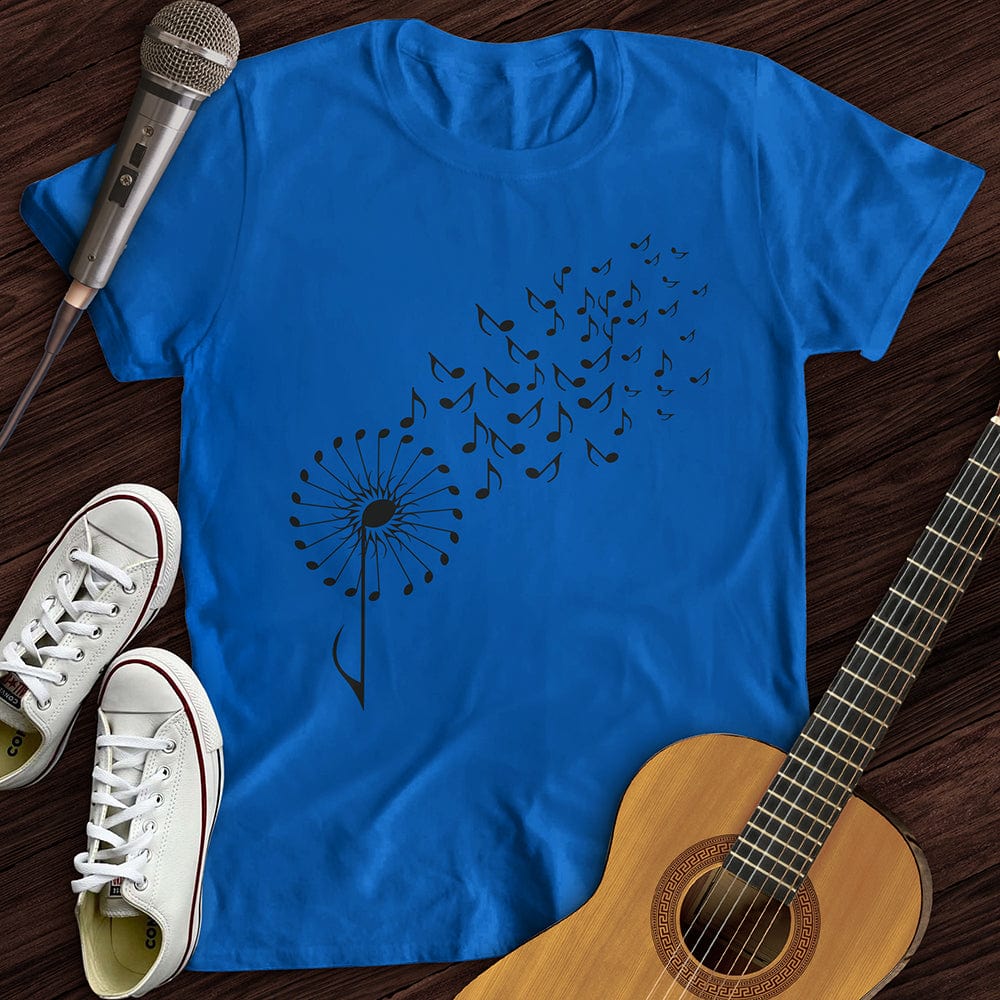 Printify T-Shirt Royal / S Music Note Dandelion T-Shirt